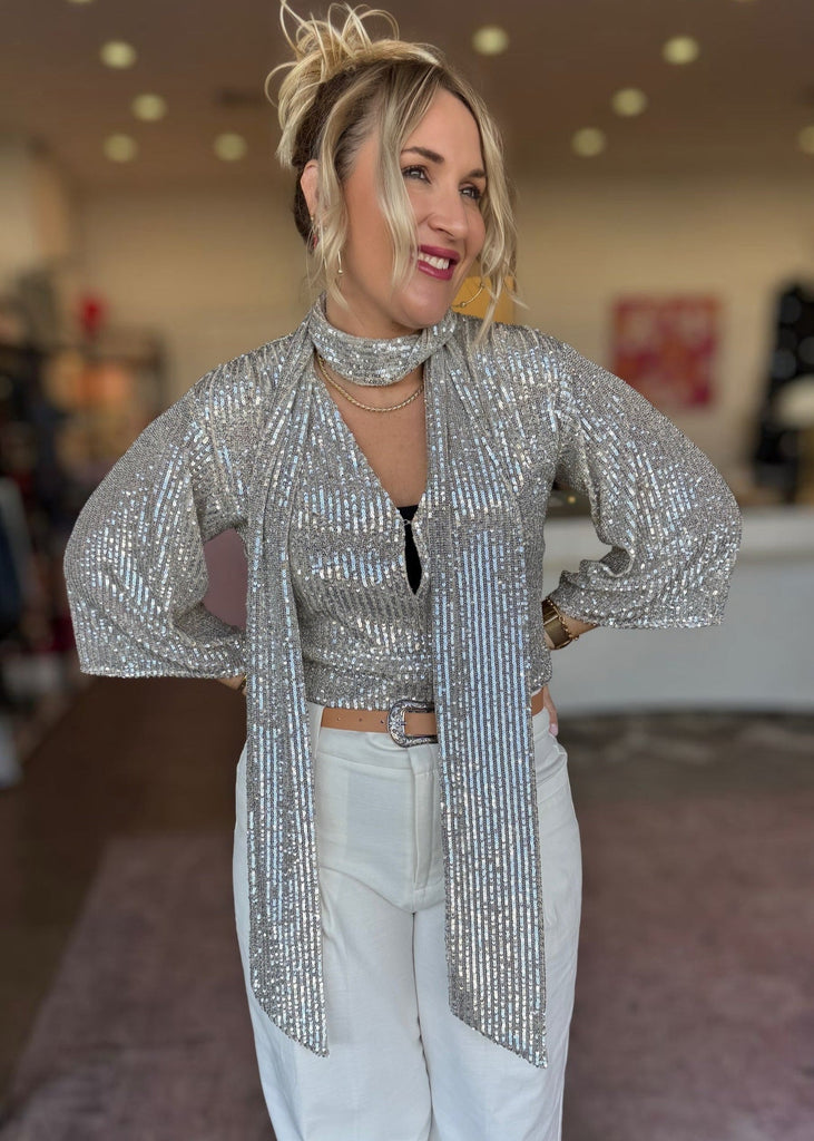 LOVER SEQUIN BLOUSE - THEPINK