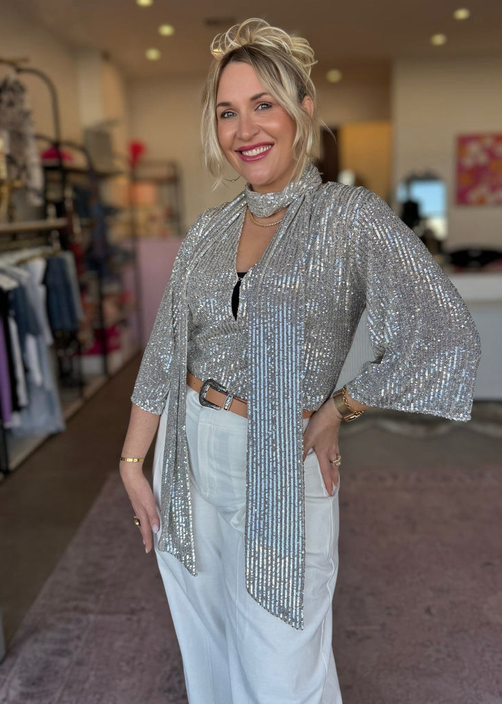 LOVER SEQUIN BLOUSE - THEPINK
