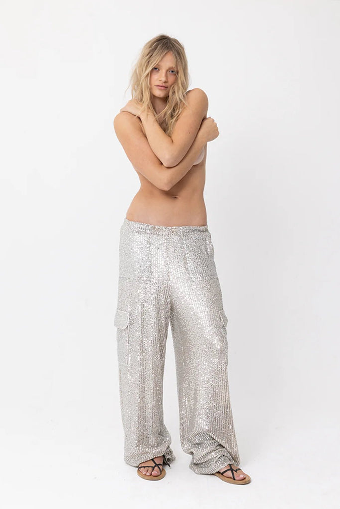LOVER SEQUIN CARGO PANTS - THEPINK
