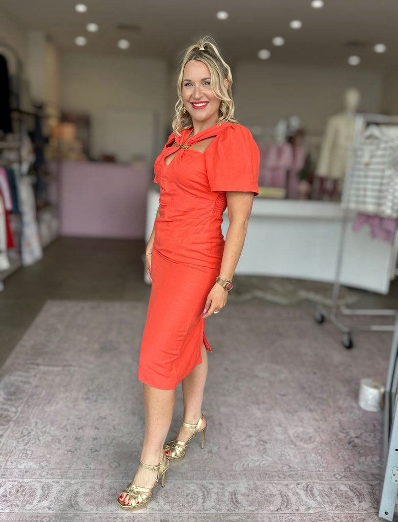 MARLOWE DRESS - APEROL - THEPINK