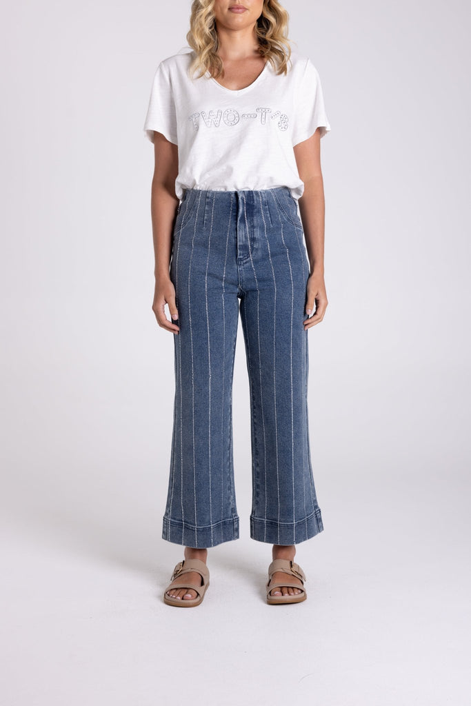 MAVERICK EMBELLISHED JEANS - THEPINK