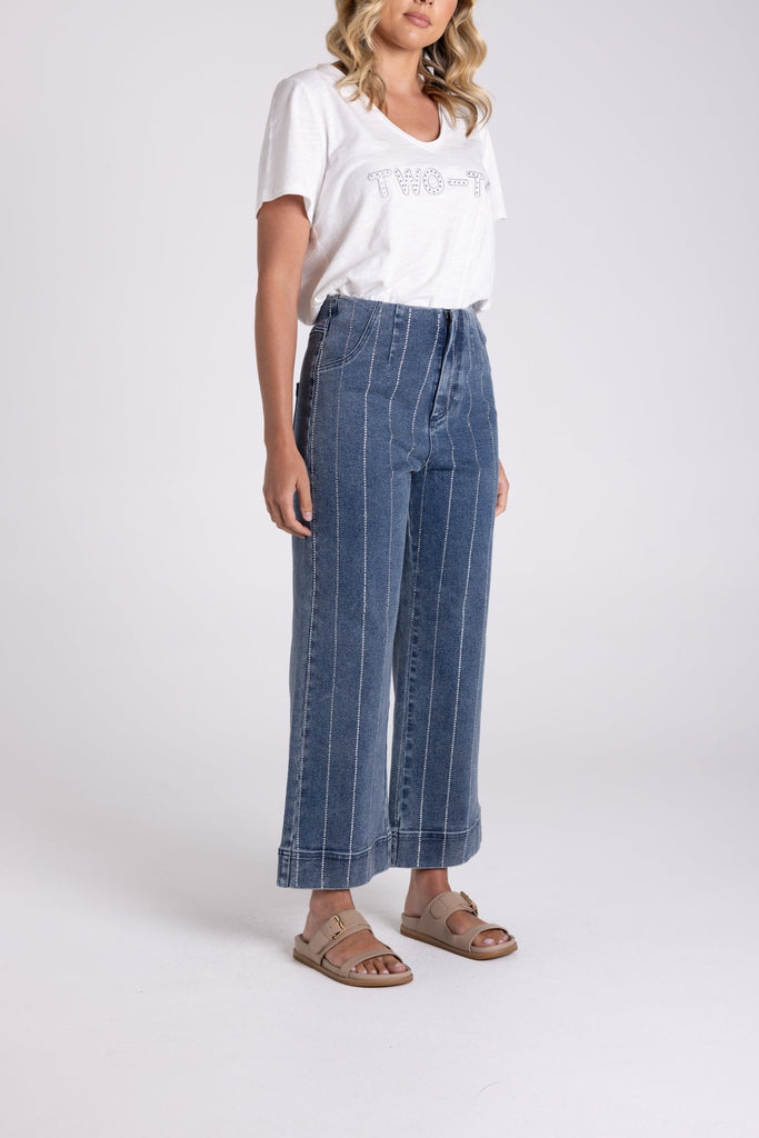 MAVERICK EMBELLISHED JEANS - THEPINK