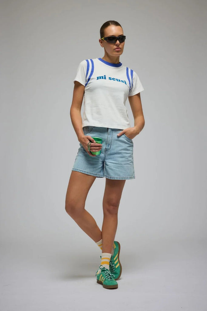 MI SCUSI BABY TEE - WARM WHITE - THEPINK
