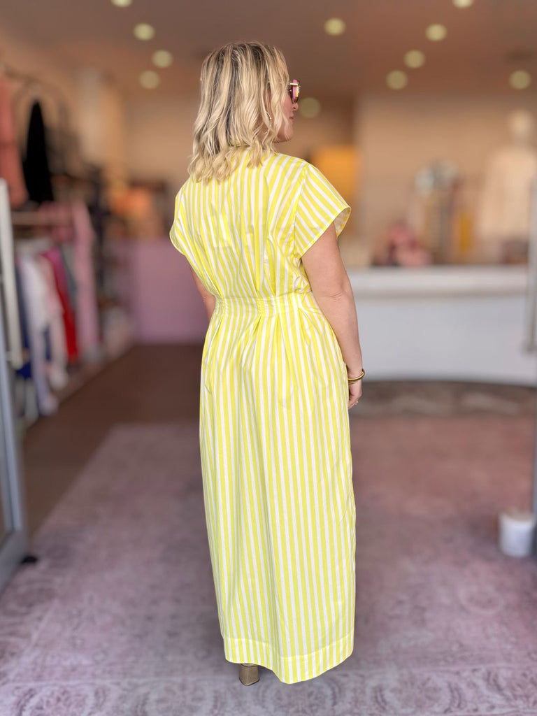MIKA DRESS - YELLOW STRIPE - THEPINK