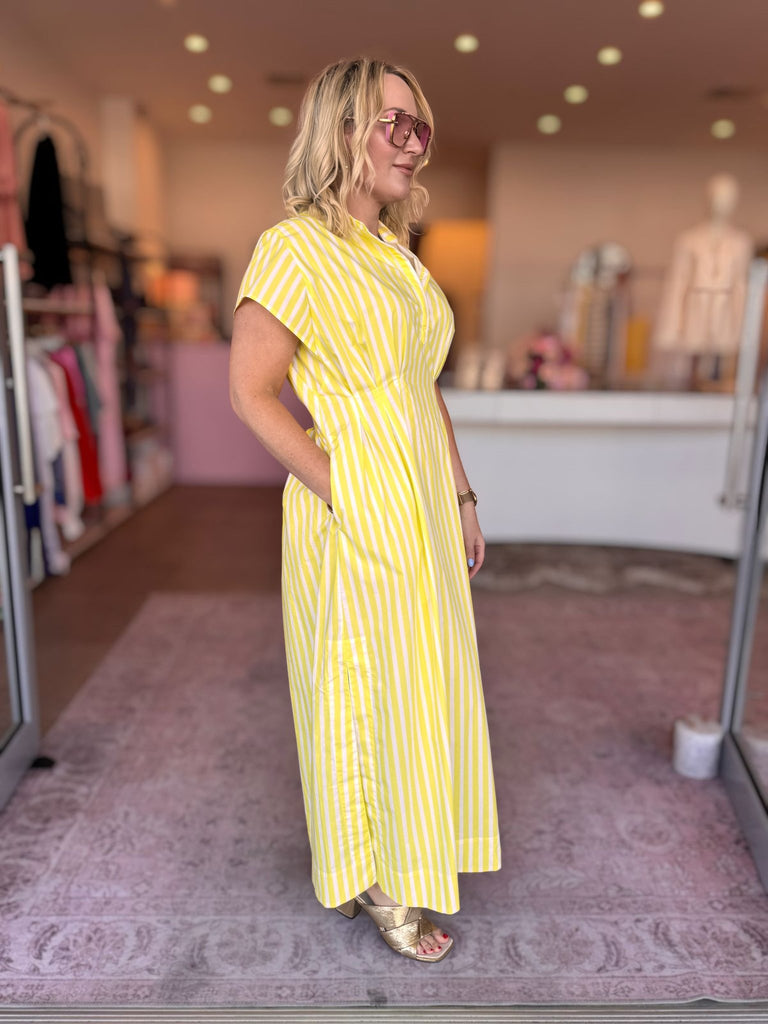 MIKA DRESS - YELLOW STRIPE - THEPINK