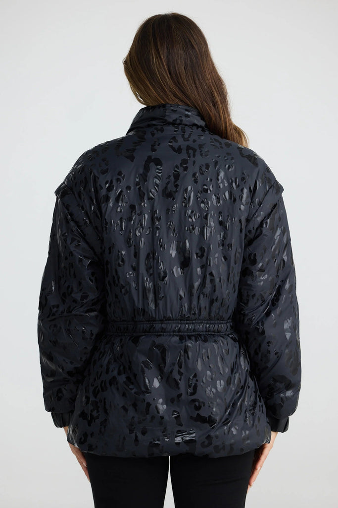 NEW YORK PUFFER - BLACK LEOPARD - THEPINK