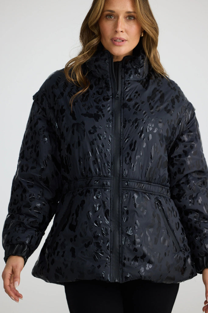 NEW YORK PUFFER - BLACK LEOPARD - THEPINK