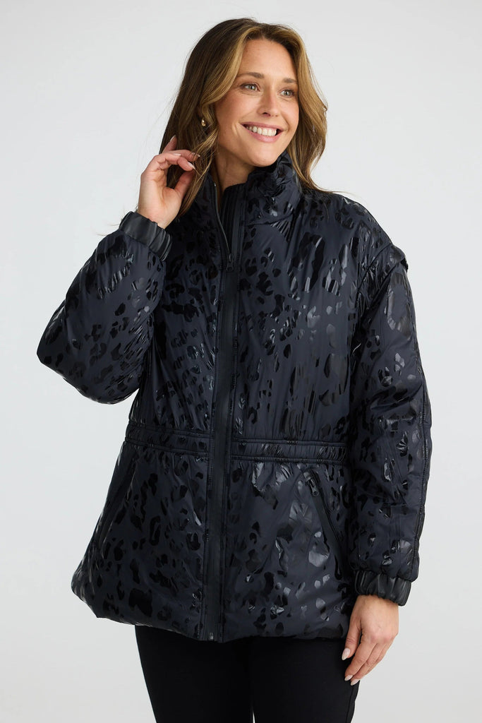 NEW YORK PUFFER - BLACK LEOPARD - THEPINK