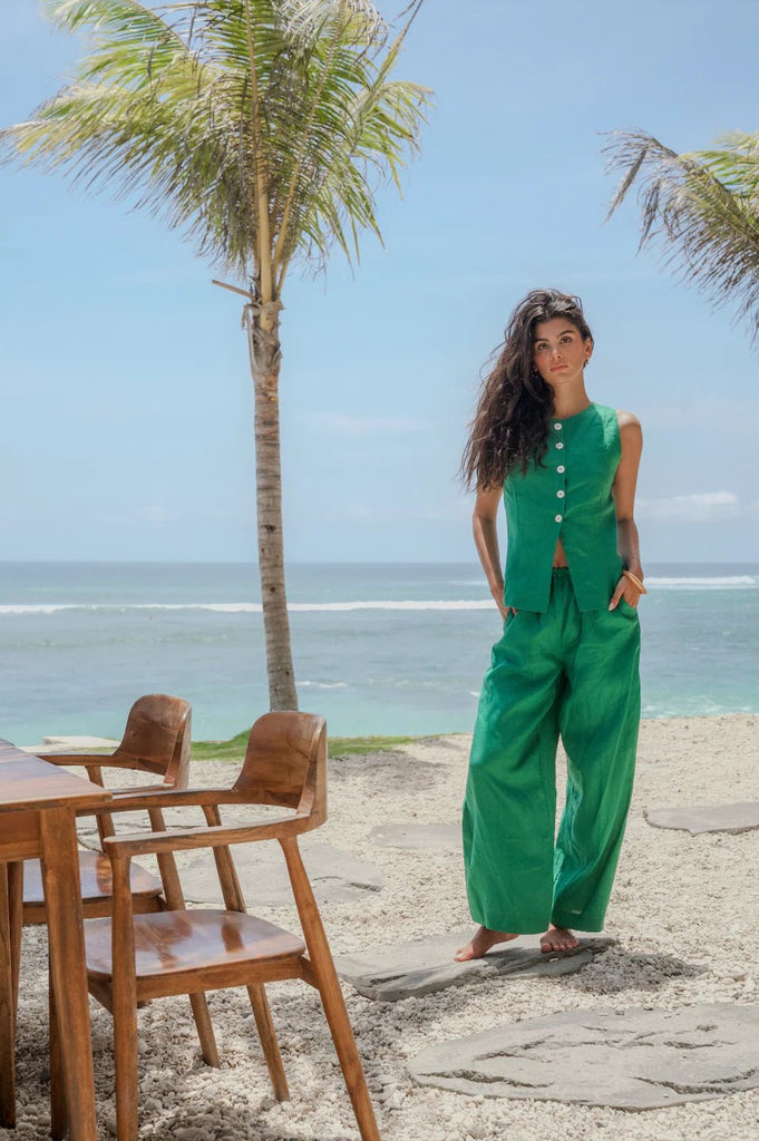 NIA PANTS - FERN GREEN - THEPINK