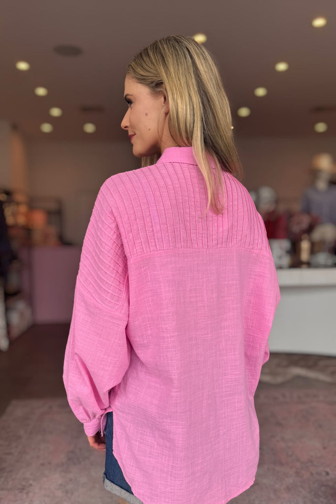PINKIES PLEAT SHIRT - THEPINK