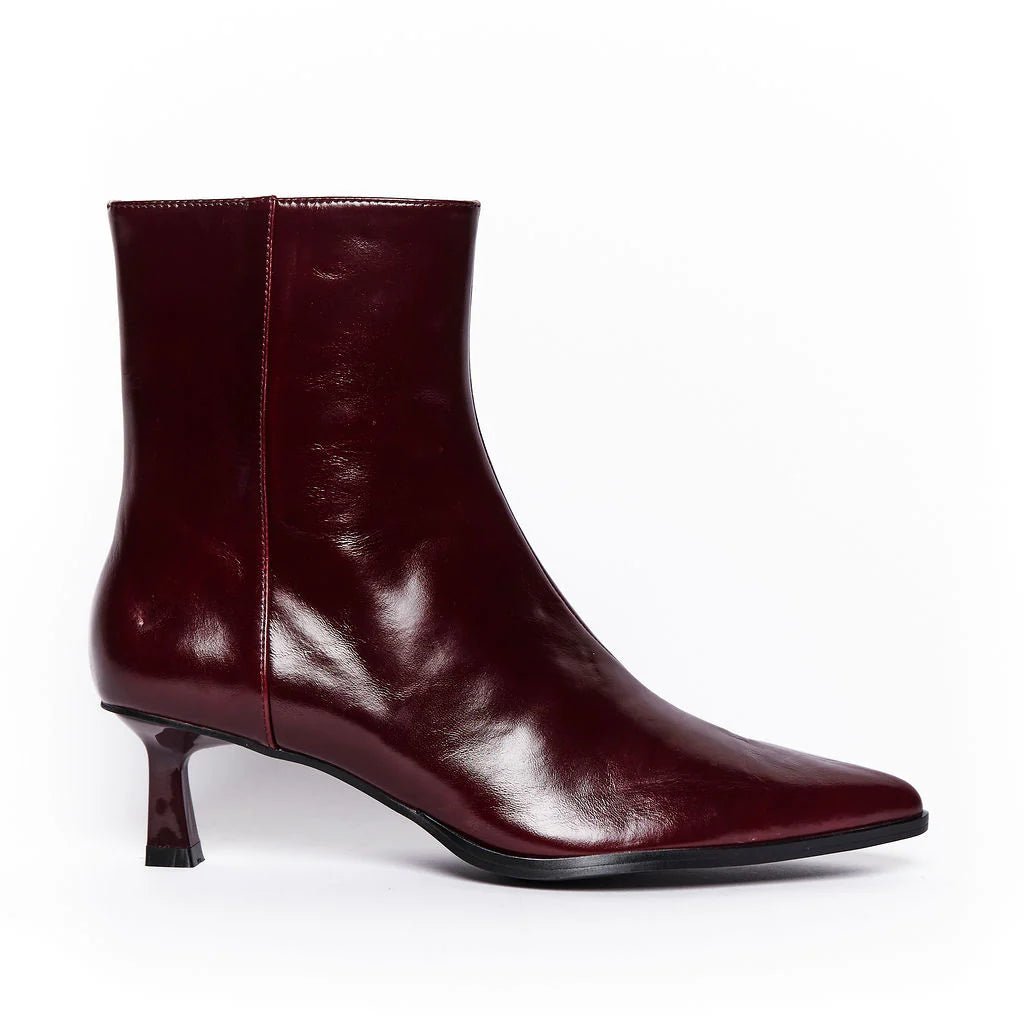RHIANNON ANKLE BOOTS - MERLOT - THEPINK