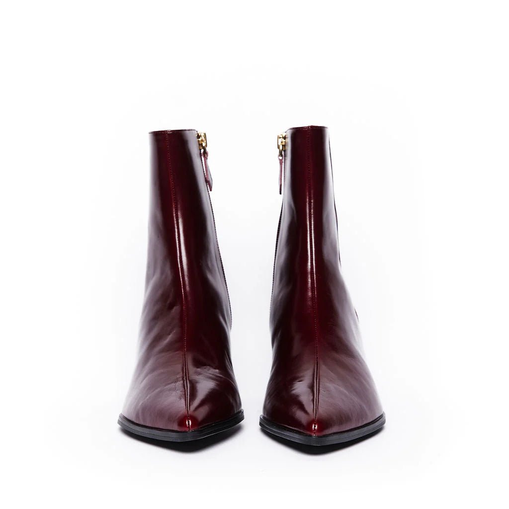 RHIANNON ANKLE BOOTS - MERLOT - THEPINK