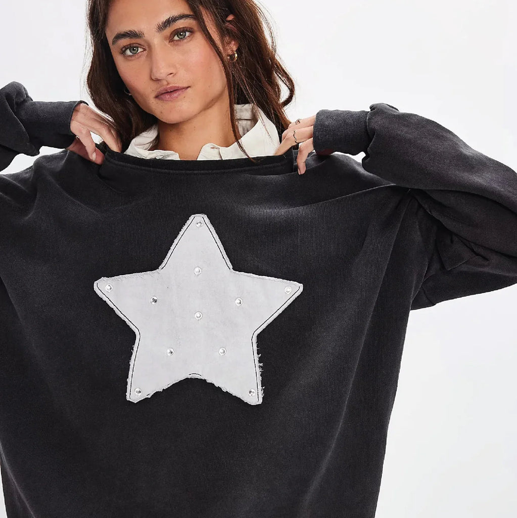 RHINESTONE STAR JUMPER - THEPINK