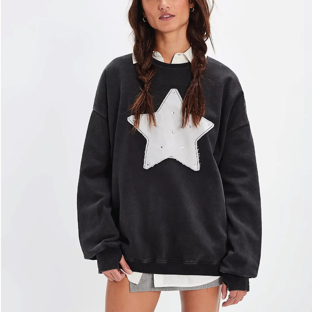 RHINESTONE STAR JUMPER - THEPINK