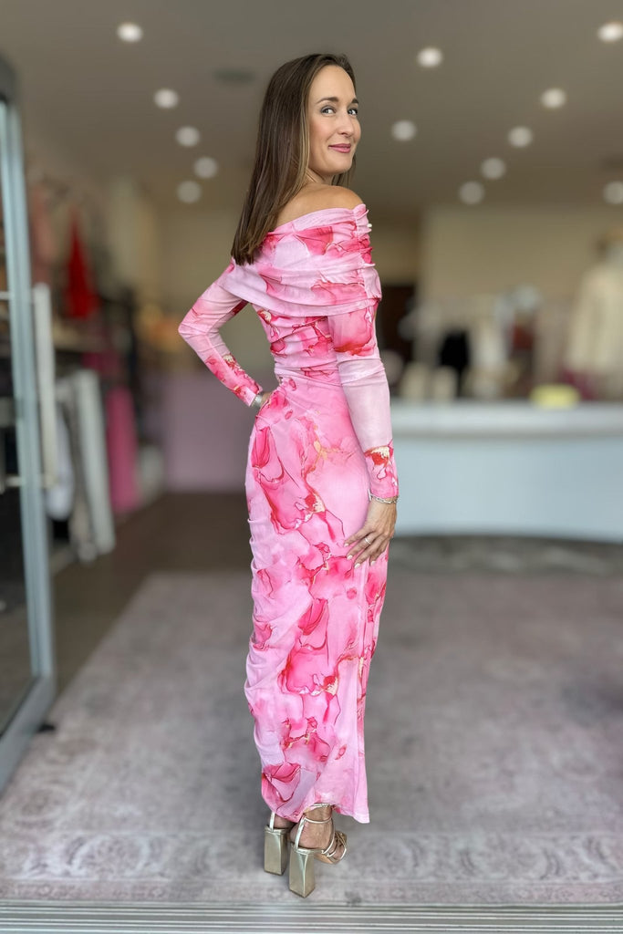 ROSALIA MAXI DRESS - PINK - THEPINK