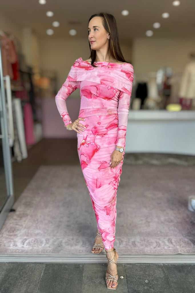 ROSALIA MAXI DRESS - PINK - THEPINK