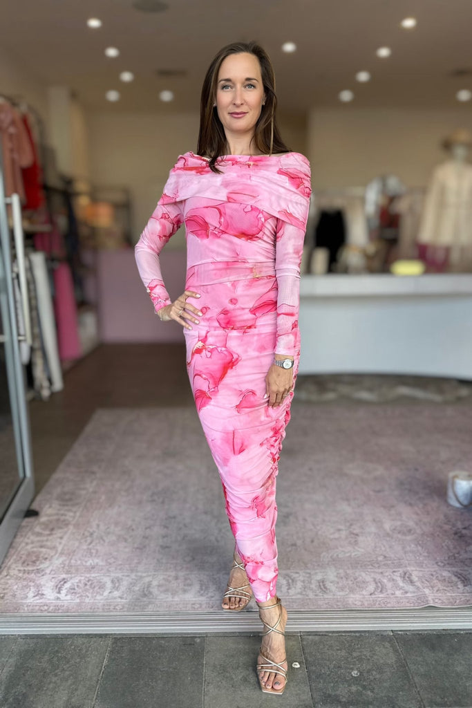 ROSALIA MAXI DRESS - PINK - THEPINK