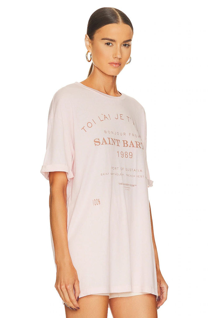 SAINT BARTH 89 OVERSIZED TEE - PINK - THEPINK