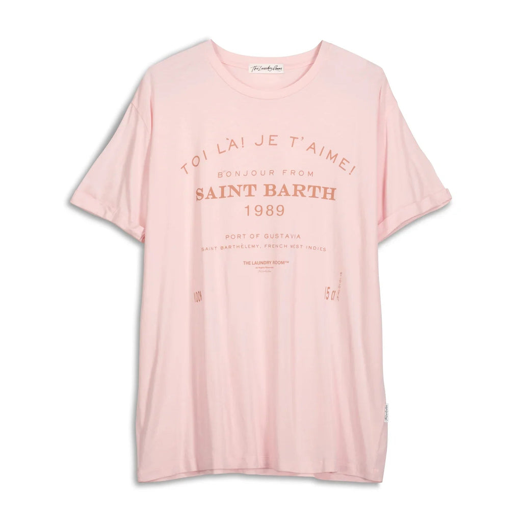 SAINT BARTH 89 OVERSIZED TEE - PINK - THEPINK