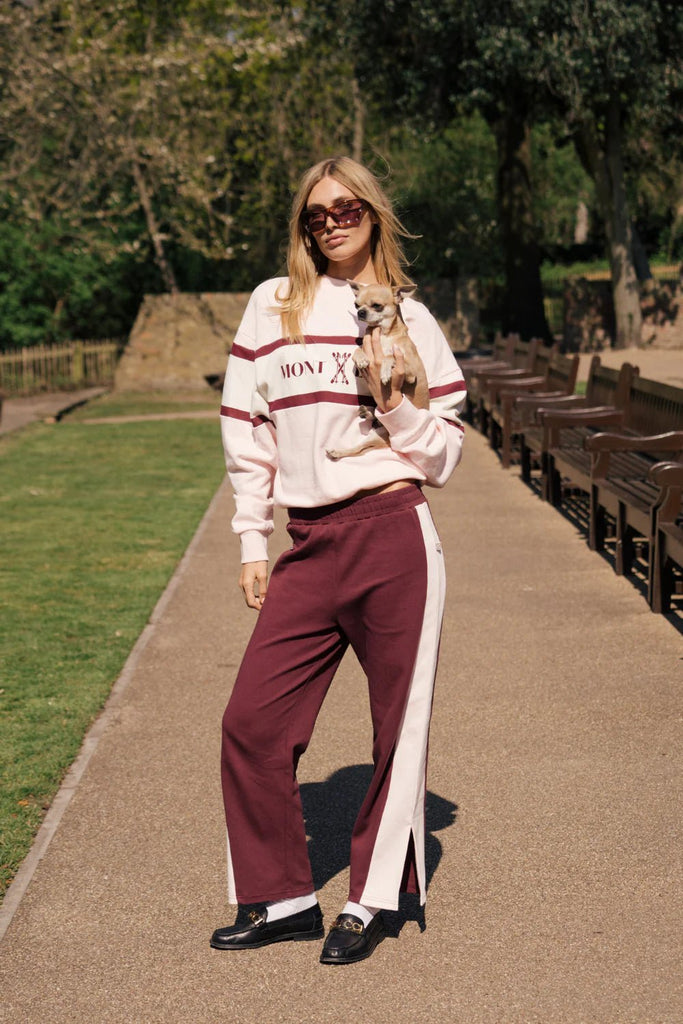 SAINT GERMAIN KNIT PANT RED WINE - THEPINK