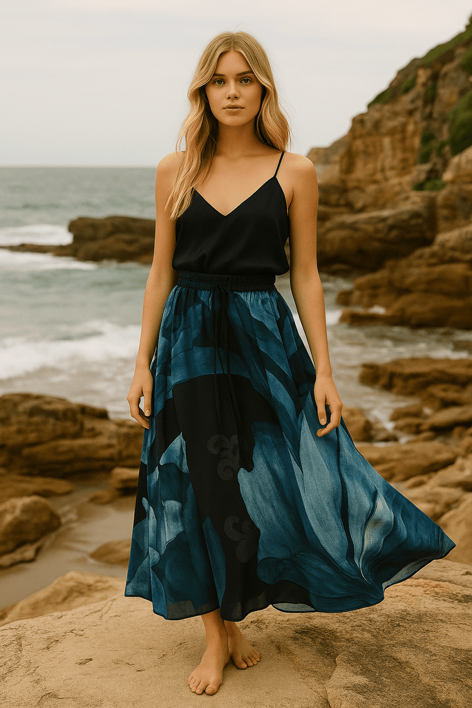 SHADOW BLOOM SKIRT - THEPINK