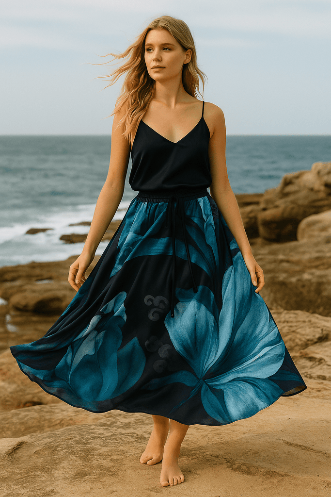 SHADOW BLOOM SKIRT - THEPINK