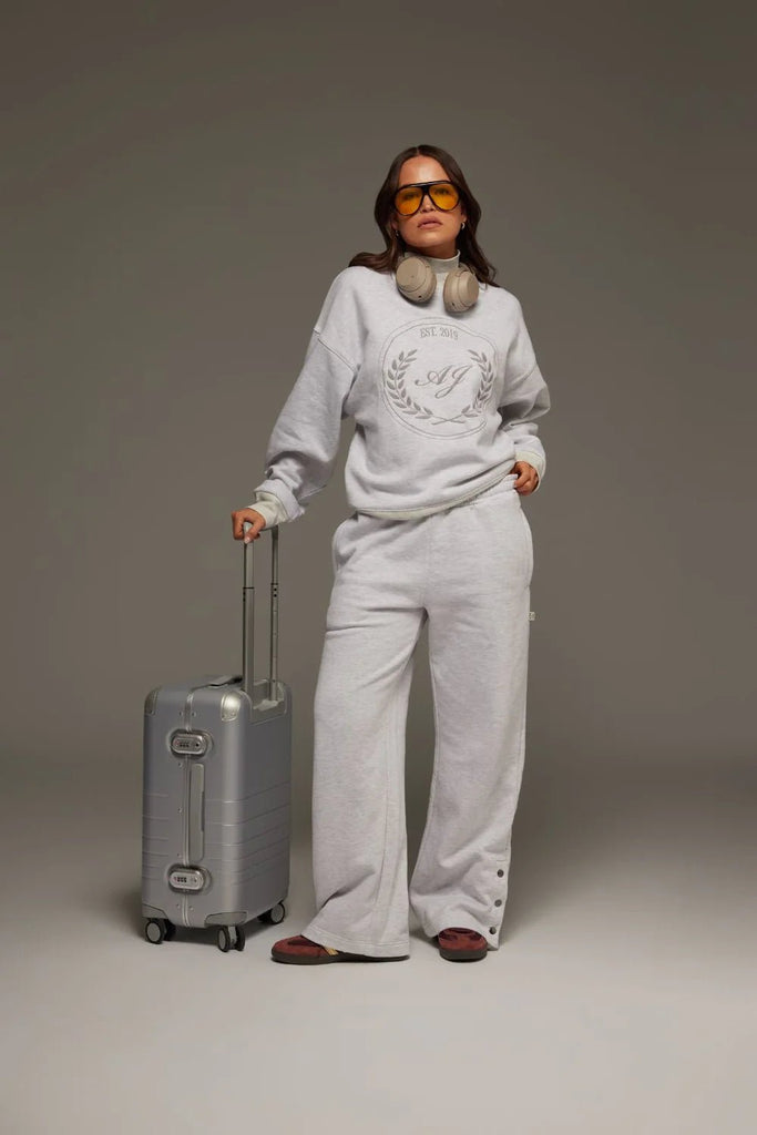 SNAP HEM TRACKPANT - CLOUD - THEPINK