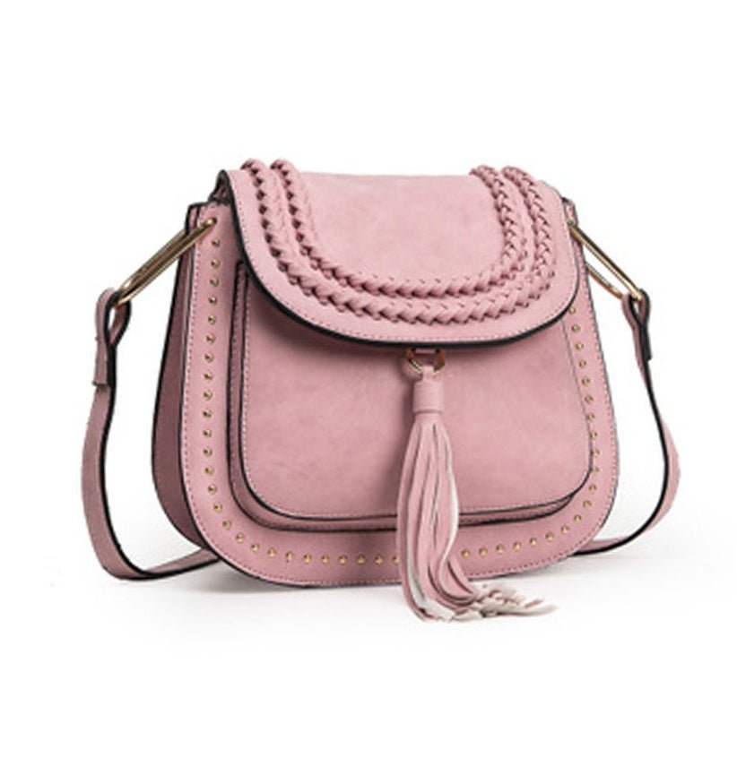 STUDDED SADDLE BAG - THEPINK