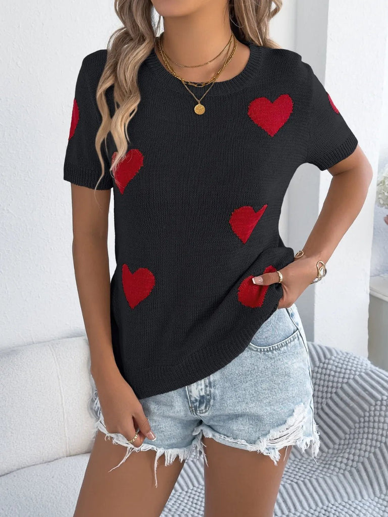 SWEETHEART KNIT TEE - THEPINK