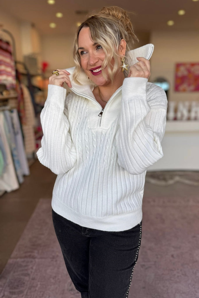 THE ASPEN KNIT IN SNOW - THEPINK