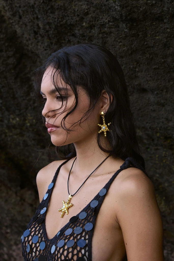THEA EARRINGS GOLD - THEPINK