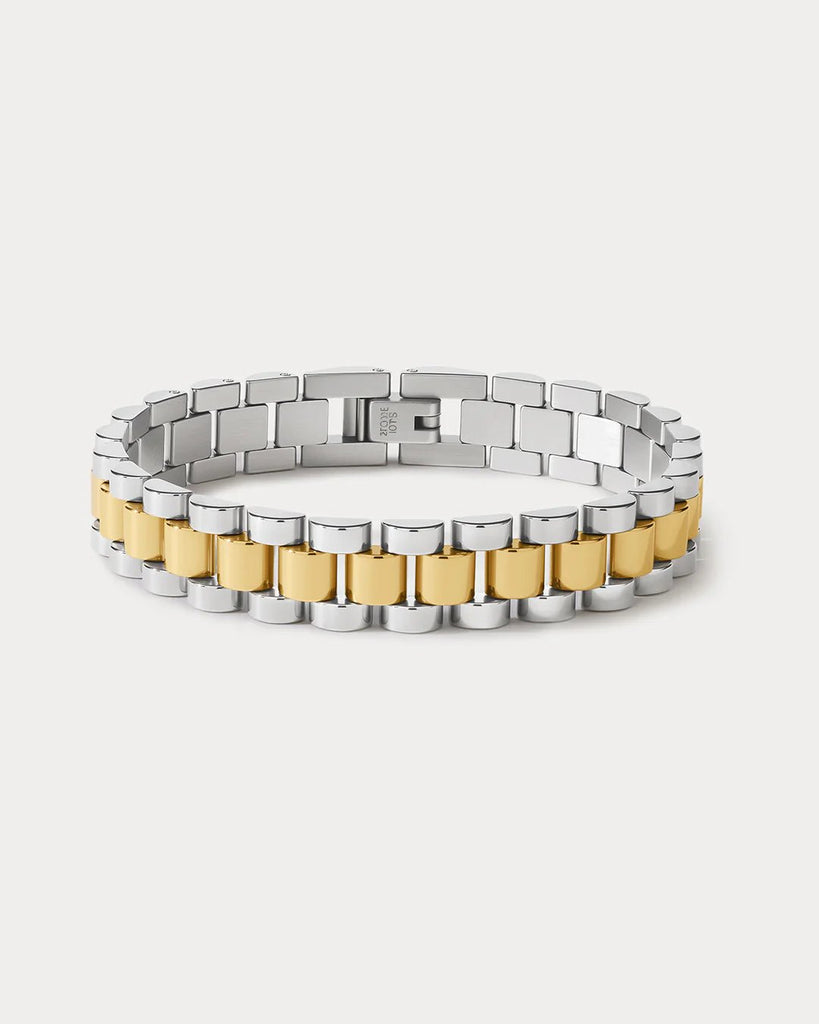 TWO - TONED TIMEPIECE BRACELET - THEPINK