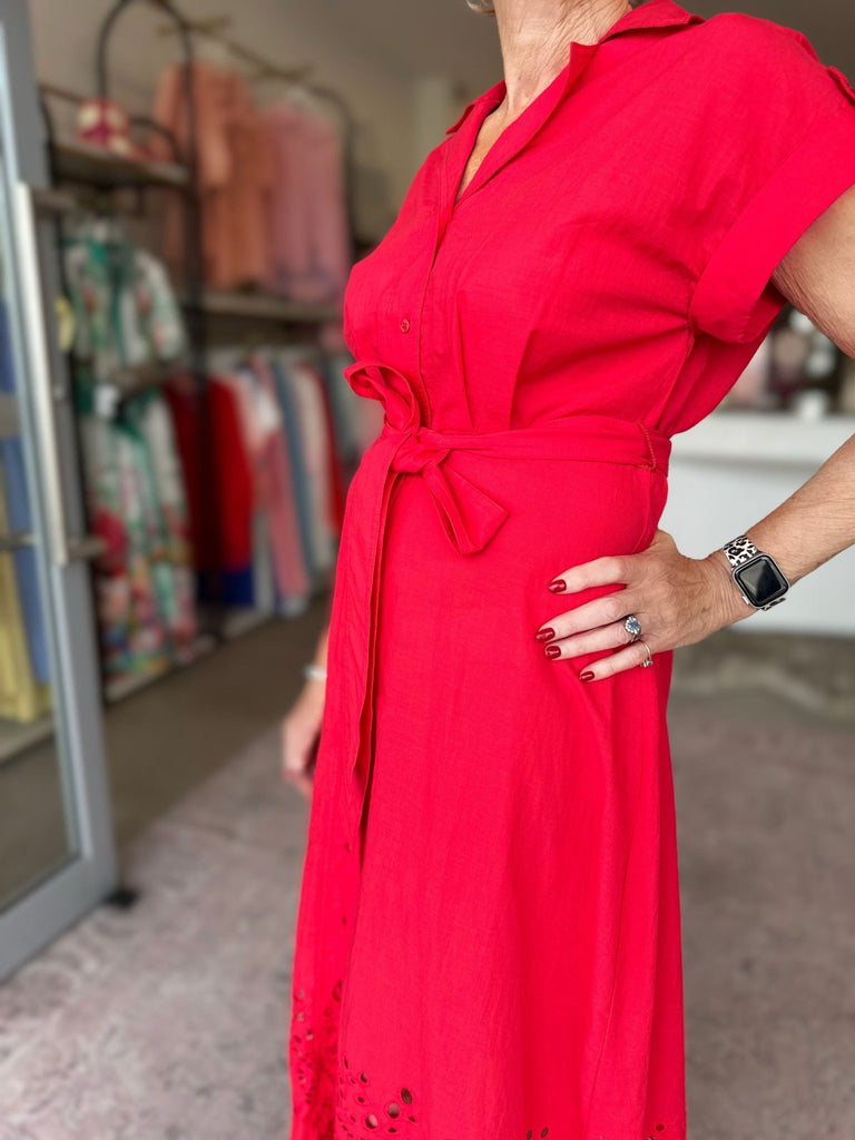 VERSAILLES DRESS - CHILLI RED - THEPINK