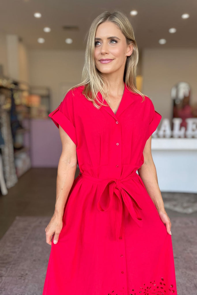 VERSAILLES DRESS - CHILLI RED - THEPINK