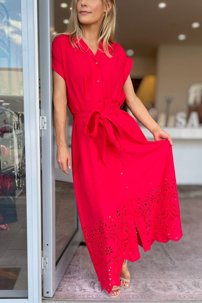 VERSAILLES DRESS - CHILLI RED - THEPINK