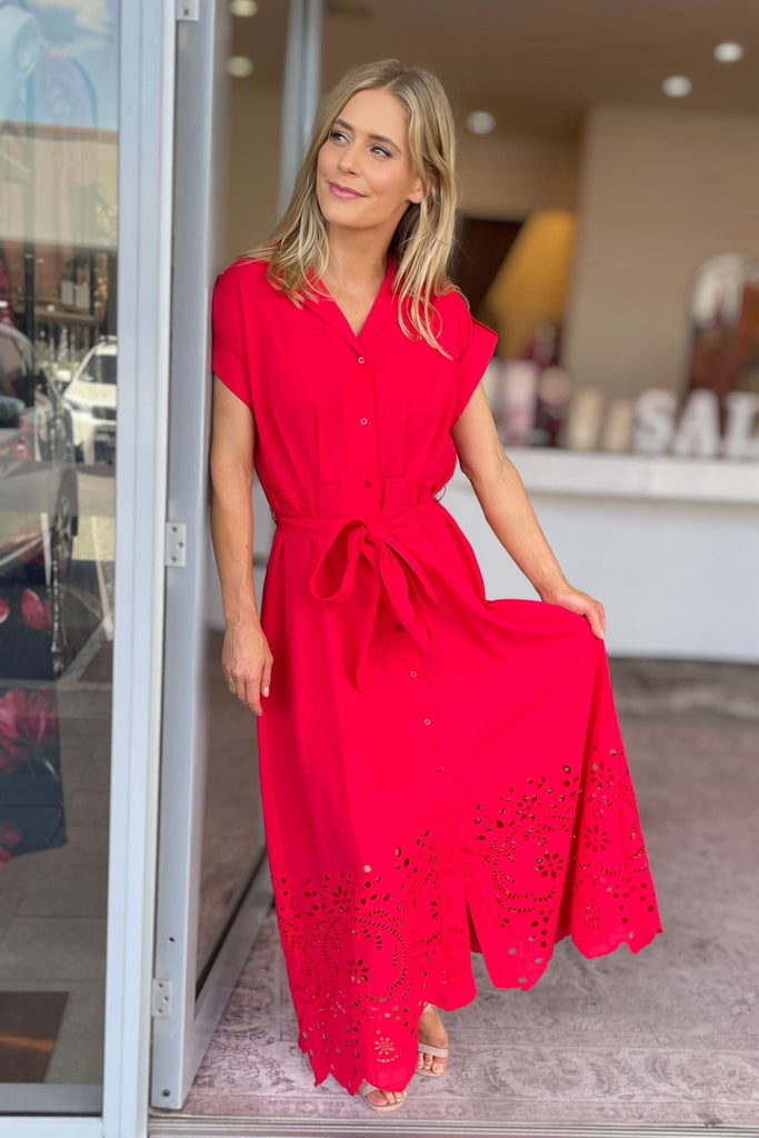 VERSAILLES DRESS - CHILLI RED - THEPINK