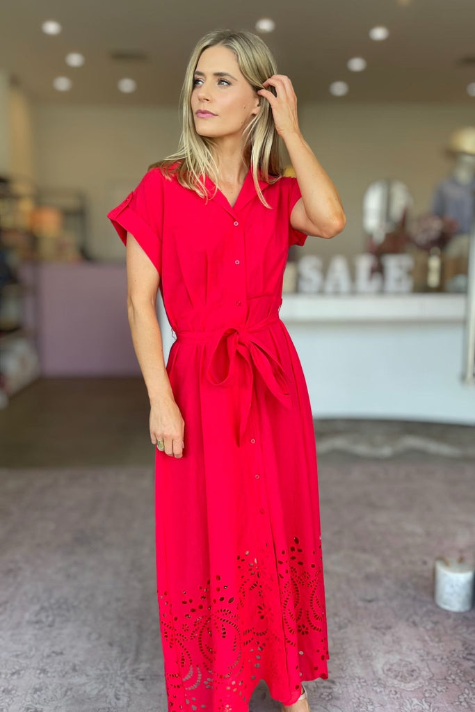 VERSAILLES DRESS - CHILLI RED - THEPINK