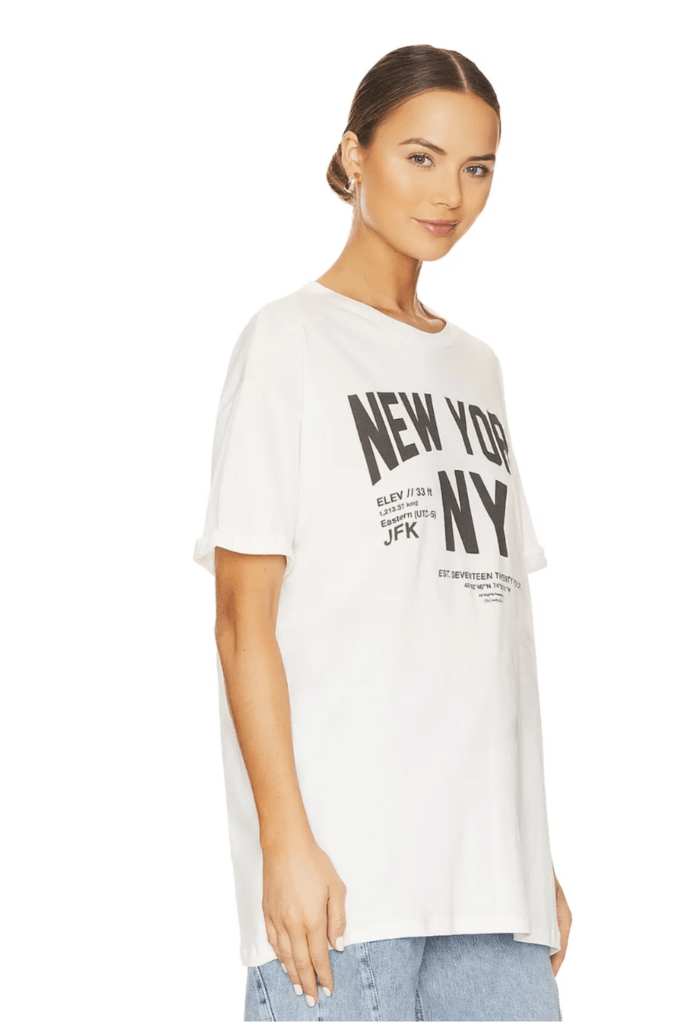 WELCOME TO NEW YORK OVERSIZED TEE - WHITE - THEPINK