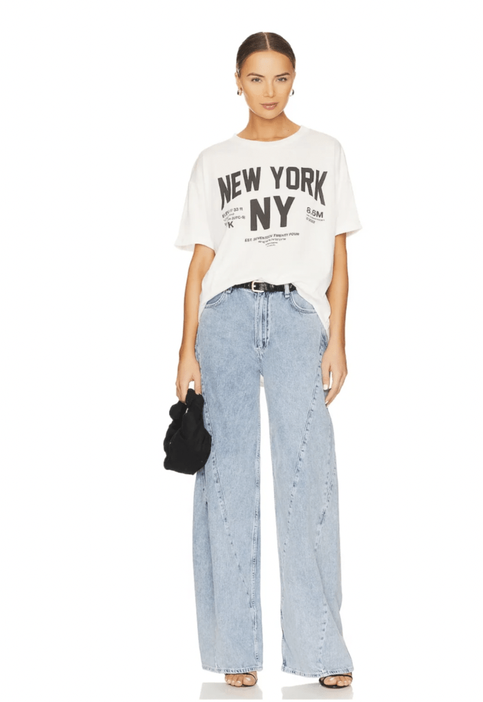 WELCOME TO NEW YORK OVERSIZED TEE - WHITE - THEPINK