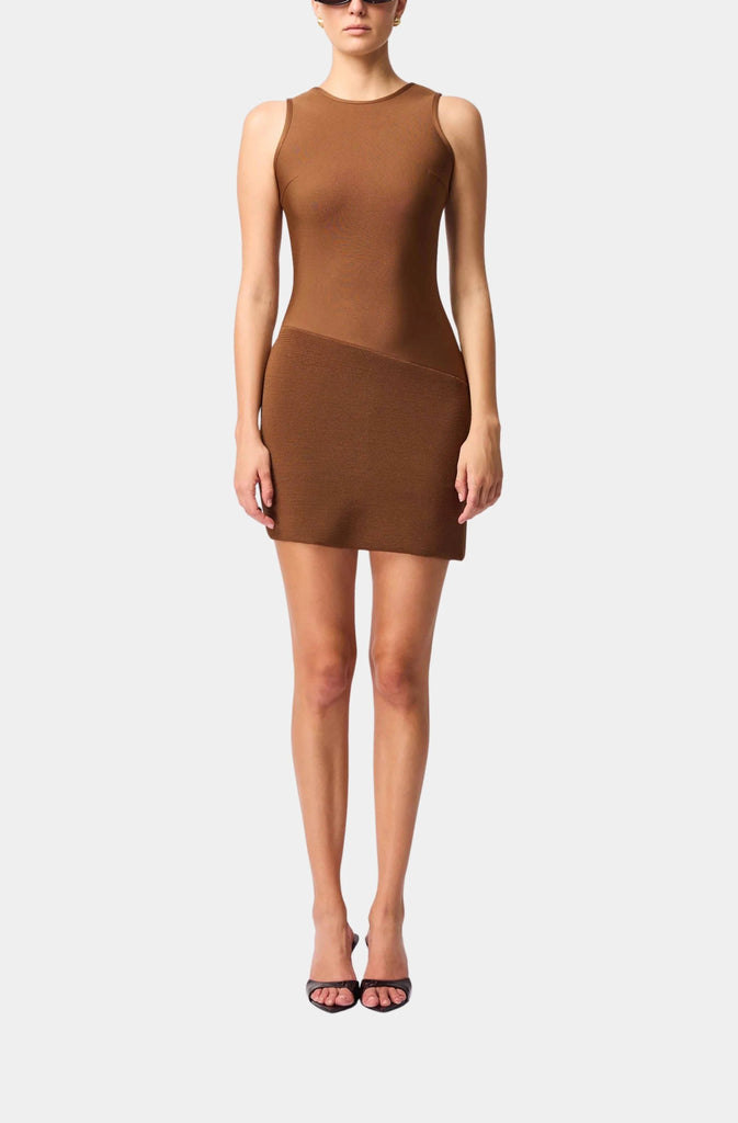 ZAHARA MINI DRESS - MOCHA - THEPINK